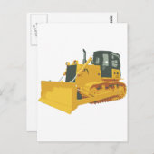 Großer BauBulldozer auf Tracks Postkarte (Vorne/Hinten)