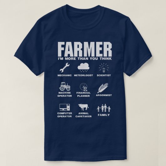 Großer Bauer Teppichfarm Rinder Ackerbau T-Shirt (Design vorne)