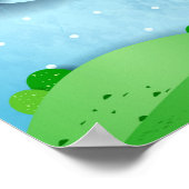 Großer Baum und fliegende Fische Poster (Ecke)