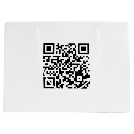 Großer benutzerdefinierter Beutel mit QR-Code für  Große Geschenktüte (Vorderseite)