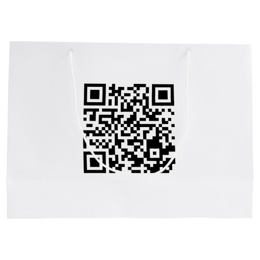 Großer benutzerdefinierter Beutel mit QR-Code für Große Geschenktüte (Rückseite)