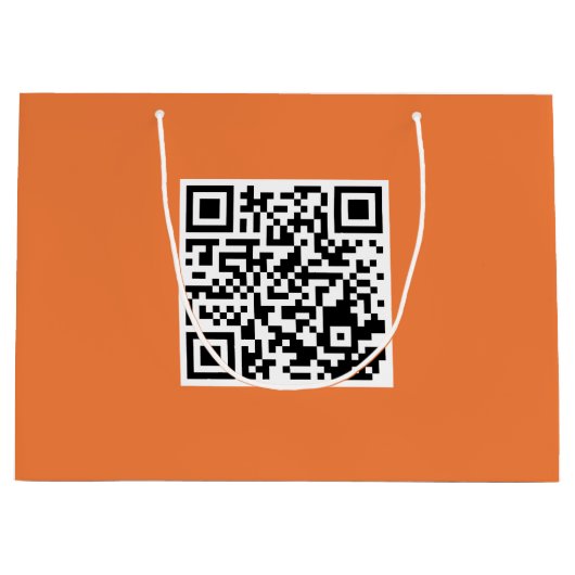 Großer benutzerdefinierter Beutel mit QR-Code für Große Geschenktüte (Vorderseite)