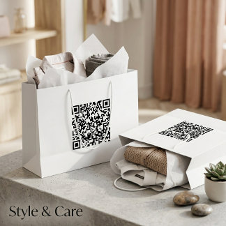 Großer benutzerdefinierter Beutel mit QR-Code für Große Geschenktüte
