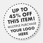 Großer benutzerdefinierter Magnet 45% Rabatt auf B (Vorne)