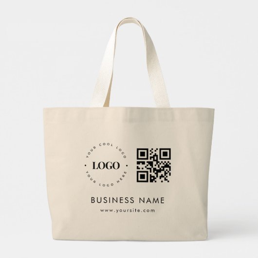 Großer, benutzerdefinierter Totbeutel mit Logo-QR- Jumbo Stoffbeutel (Rückseite)
