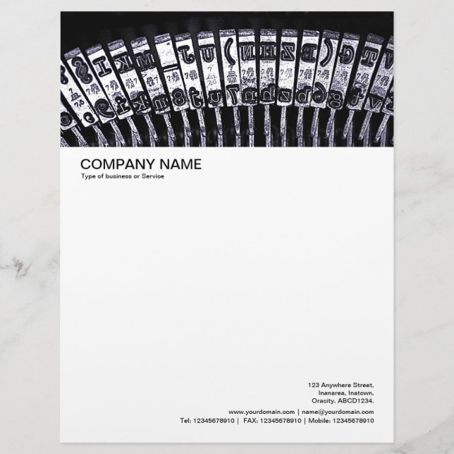 Großer Bildkopf - Schreibmaschine Briefkopf (Vorderseite)