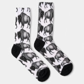 Großer Bison Büffel Thunder_Cove Socken (Rechts)