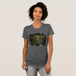 Großer Blau Reiher Wildtier Filmstreifen Modern T-Shirt
