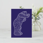 Großer Blaue Bär Einladung (Stehend Vorderseite)