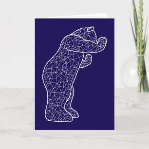 Großer Blaue Bär Feiertagskarte