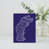 Großer Blaue Bär Postkarte (Stehend Vorderseite)