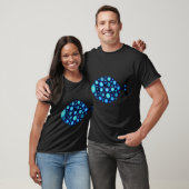 Großer Blauer Blasenfisch T-Shirt (Unisex)
