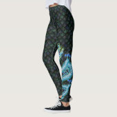 Großer blauer Drache der Drache-Boots-Leggings Leggings (Links)