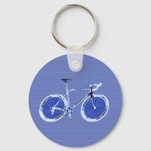 großer blauer Fahrrad-Schlüsselanhänger Schlüsselanhänger