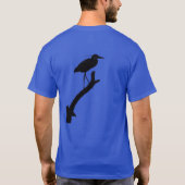 Großer Blauer Heron, Perching. Front & Back Grafik T-Shirt (Rückseite)