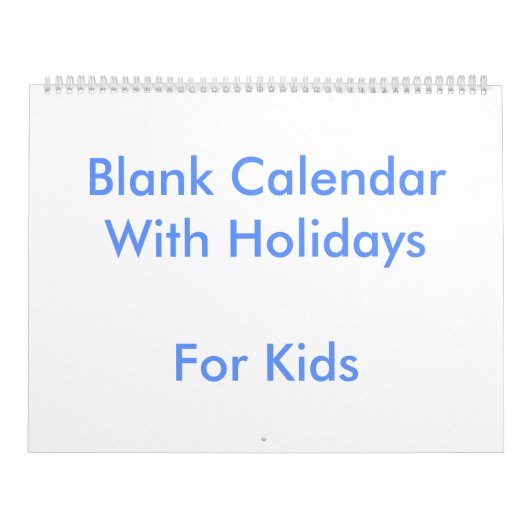 Grosser blauer Kalender für Kinderferien (Titelbild)