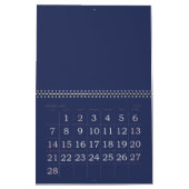 Großer blauer Kalender für Printwerbung mit Feiert (Feb 2027)