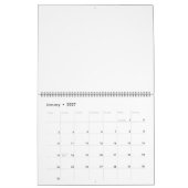 Grosser blauer Kalender mit Blue Wire für Feiertag (Jan 2027)