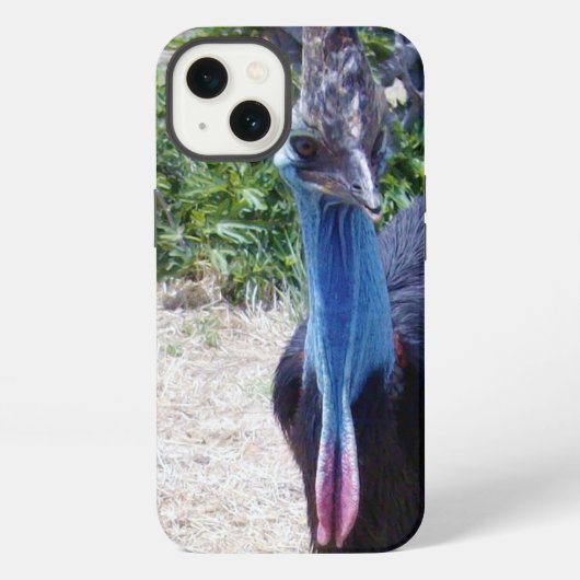 Großer blauer Kasuar-Vogel, iPhone 13 Hülle (Rückseite)
