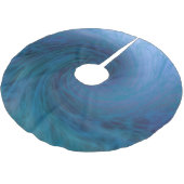 Großer blauer Ozean-Wellen-Weihnachtsbaum-Rock Polyester Weihnachtsbaumdecke (Schrägansicht)