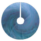 Großer blauer Ozean-Wellen-Weihnachtsbaum-Rock Polyester Weihnachtsbaumdecke (Vorderseite)