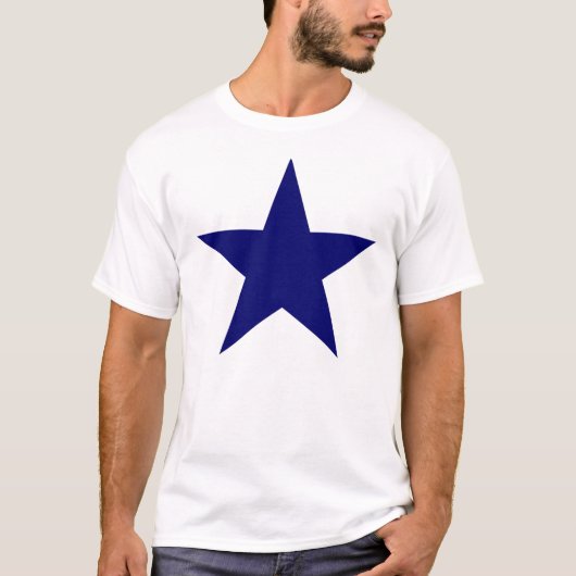 Großer blauer Stern T-Shirt (Vorderseite)