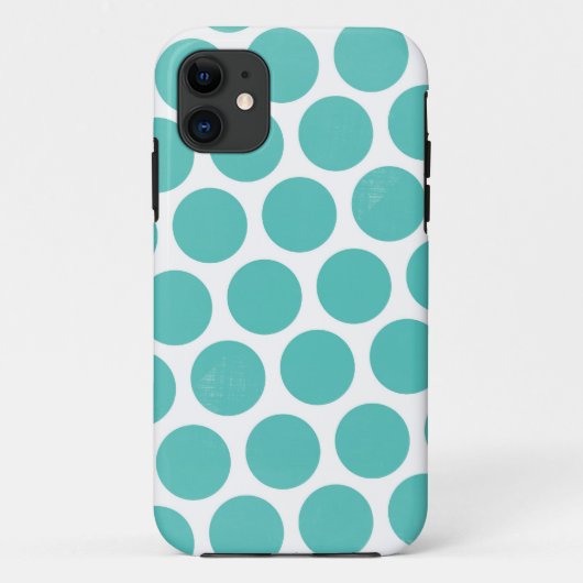 Großer blauer Tupfen Case-Mate iPhone Hülle (Rückseite)