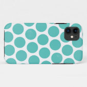 Großer blauer Tupfen Case-Mate iPhone Hülle (Rückseite (Horizontal))