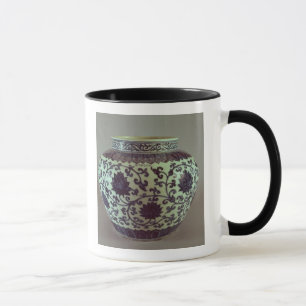 Großer blauer und weißer Ming Vase Tasse