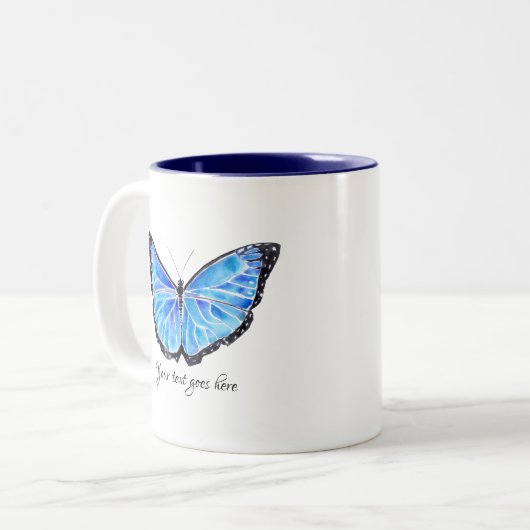 Großer blauer zweifarbige tasse (Vorderseite Links)