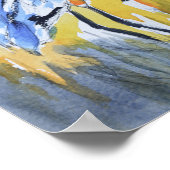Großer Blaureiher-Marsch-Expressionist Poster (Ecke)