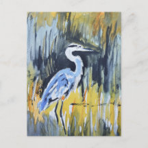 Großer Blaureiher-Marsch-Expressionist