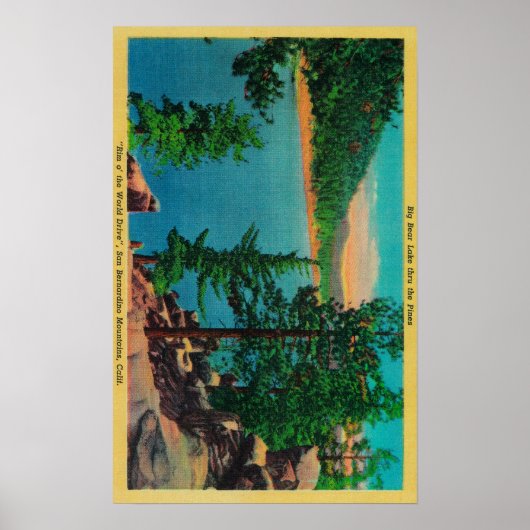 Grosser Blick auf den Bärensee im Rim o' The World Poster (Vorne)