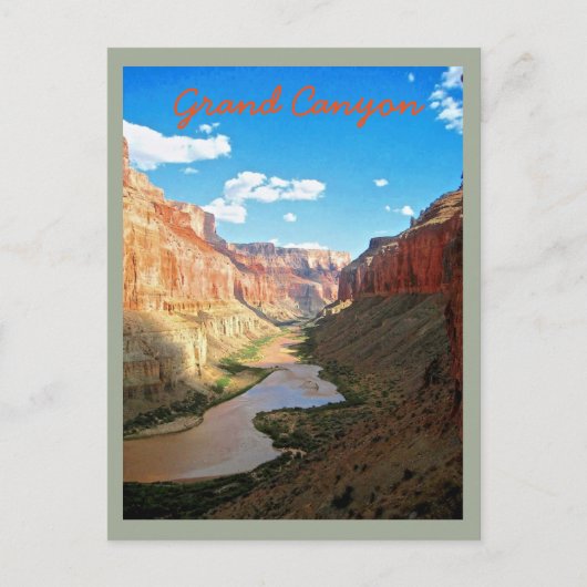 Großer Blick auf den Grand Canyon Postkarte (Vorderseite)