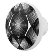 Großer Blick Schwarz-Weiß-Keramik-Knoblauch/Rumpf Keramikknauf (Rechts)