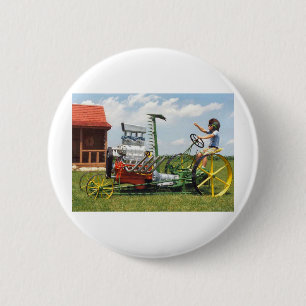 Großer Block-Rasenmäher Button