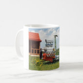 Großer Block-Rasenmäher Kaffeetasse (Vorderseite Links)
