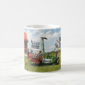 Großer Block-Rasenmäher Kaffeetasse (Mittel)