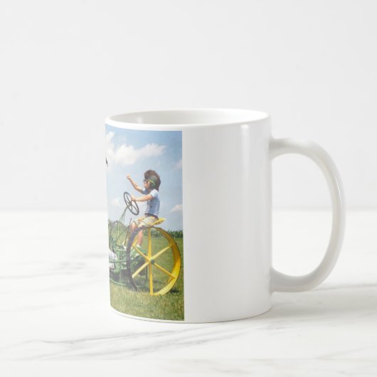 Großer Block-Rasenmäher Kaffeetasse (Rechts)