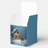 Großer Bock besucht ein verschneites Weihnachten Geschenkschachtel (Geöffnet)