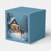 Großer Bock besucht ein verschneites Weihnachten Geschenkschachtel (Rückseite)