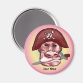 Großer Böser Affe Pirat Magnet (Vorderseite/Rückseite)