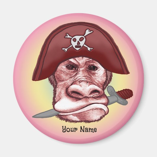 Großer Böser Affe Pirat Magnet (Vorne)