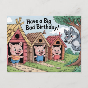 GROSSER BÖSER GEBURTSTAG: Humorvolle Gruss-Illustr Feiertagspostkarte
