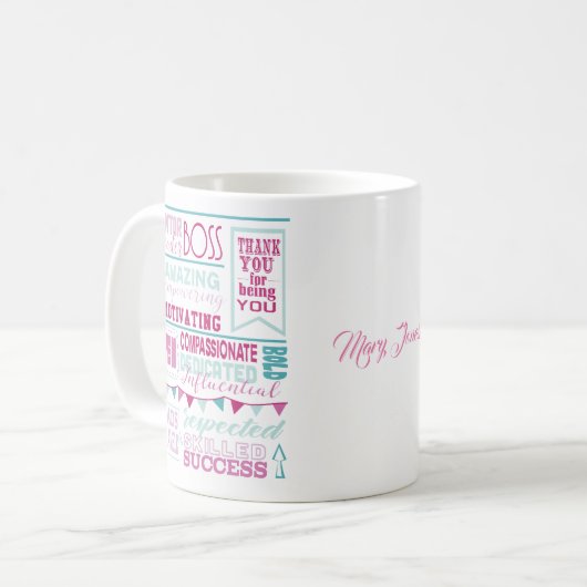 Großer Boss-Tasse-Geschenk Kaffeetasse (Vorderseite Links)