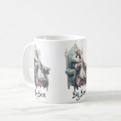 Großer Boss Winter Pinguin Design Kaffeetasse (Vorderseite Links)