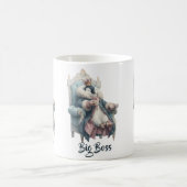 Großer Boss Winter Pinguin Design Kaffeetasse (Mittel)
