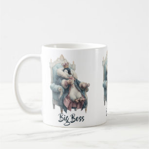 Großer Boss Winter Pinguin Design Kaffeetasse