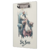Großer Boss Winter Pinguin Design Klemmbrett (Links)