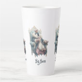 Großer Boss Winter Pinguin Design Milchtasse (Vorderseite)